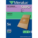 Sacchetti di Carta Compatibili 5805P per Aspirapolvere De Longhi ed Imetec MENALUX 9002563485  9002563485  Menalux