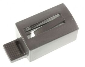 TASTO IN PLASTICA GRIGIO FERMO POSTERIORE ARRESTO CESTO LAVASTOVIGLIE ARISTON INDESIT C00386600        INDESIT