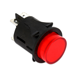 Pulsante bipolare luminoso tondo di colore rosso F122             