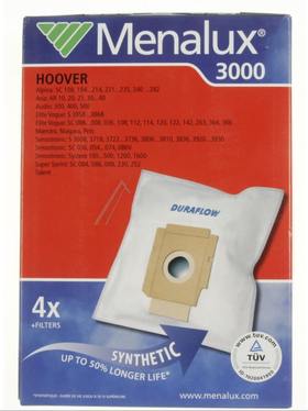 3000 SACCHI ASPIRAPOLVERE MENALUX per HOOVER 9001961516       Menalux