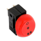 Commutatore phon tasto tondo di colore rosso con simboli 10A 12X27mm 3 contatti F306             