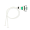 Spia luminosa di colore verde tonda Ø 10mm con fili ghiera cromata F012/V 