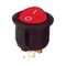 Interruttore tondo luminoso di colore rosso di diametro 20mm 10A 250V 3 faston 4,8mm XF396 