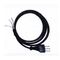 Cordone gommato 3x0,75mm 2,5mt spina Italia di colore nero M051C            