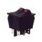 Doppio Interruttore 22x30 corpo/tasti di colore nero luminoso 250V 15A 6 faston F100             